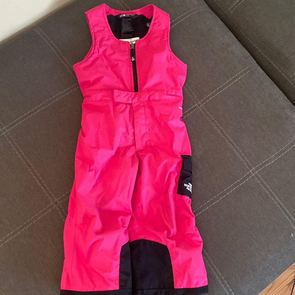 Toddler girls’ pink and black snowsuit